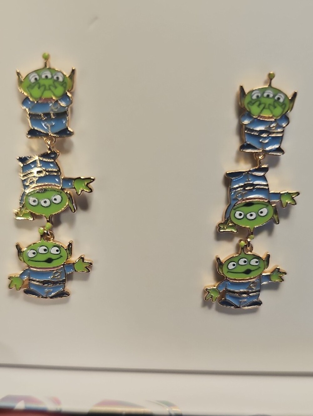 BaubleBar Pixar Green Alien Drop Earrings - Picture 4 of 5
